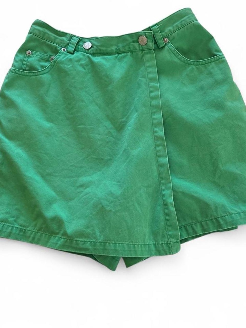 The Limited Chinos Green Women's Skort with Front Wrap Detail - Size 6